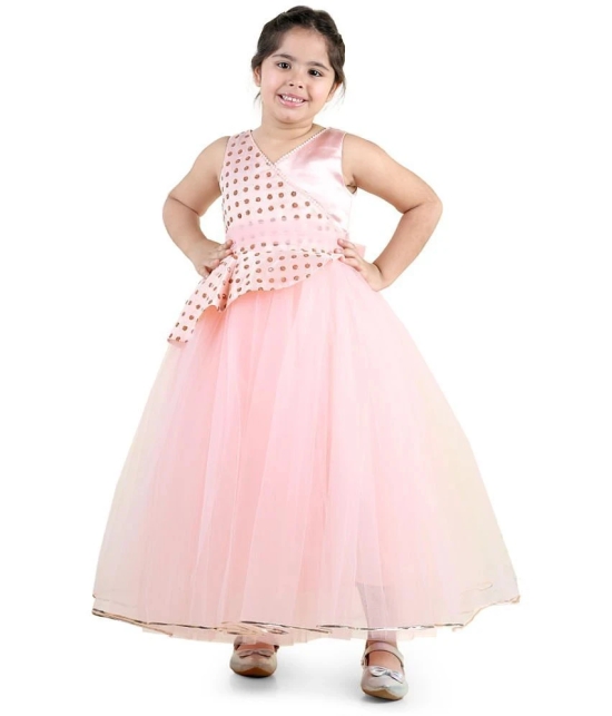 Toy Balloon Kids Peach Net Girls Gown ( Pack of 1 ) - None