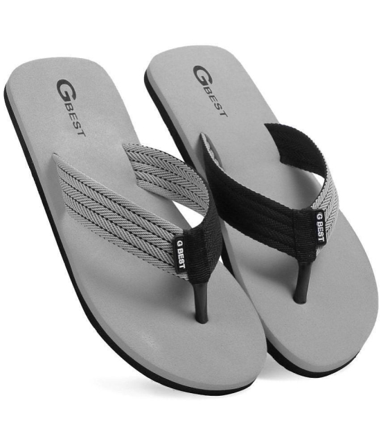 G Best Grey Mens Thong Flip Flop - None