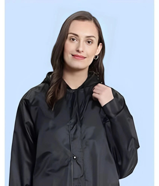 PPTHEFASHIONHUB Long Raincoat - Black - None