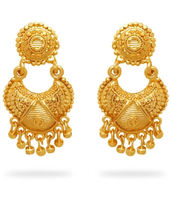 LUV FASHION Golden Chandbalis Earrings ( Pack of 1 ) - Golden