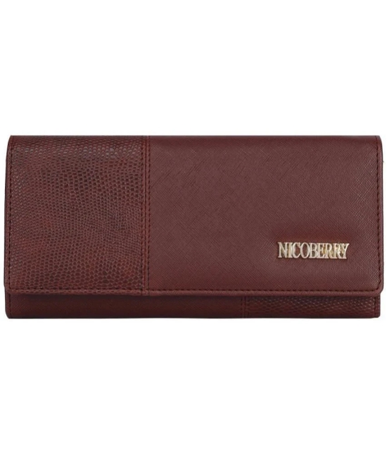 Nicoberry - Maroon Faux Leather Purse - Maroon