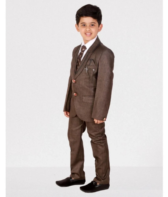 DKGF Fashion - Brown Polyester Boys Suit ( Pack of 1 ) - None