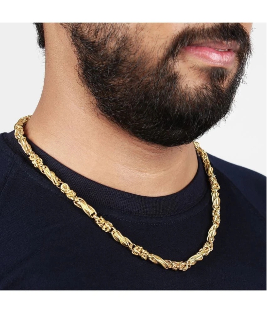 FASHION FRILL - Gold Plated Chain ( Pack of 1 ) - Golden