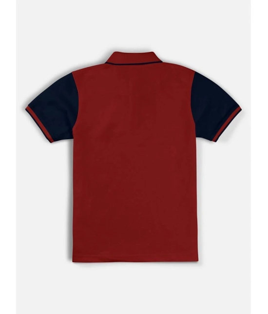 HELLCAT Polo Collar Neck Half Sleeve Cut & Sew Printed Tshirt for Boys - None