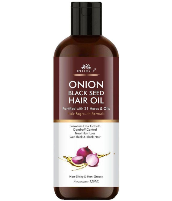 Intimify Onion Black Seed Hair Oil, onion oil, hair onion oil, herbal onion oil, hair growth oil, anti hairfall oil, 120 ml