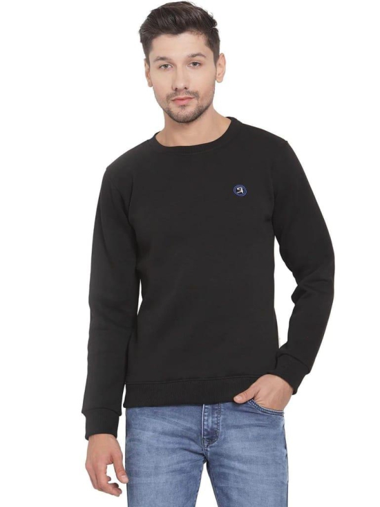 Rodamo  Men Black Slim Fit Sweatshirts