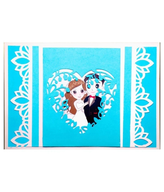 AanyaCentric Handmade Sky Blue Greeting Card for Husband Wife Boyfriend Girlfriend Lover