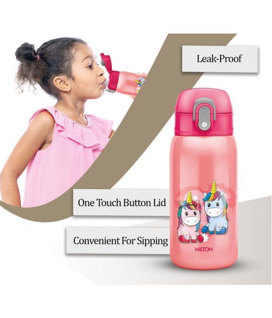 Milton Jolly 375 Thermosteel Sipper Water Bottle for Kids, 300 ml, Pink - Pink