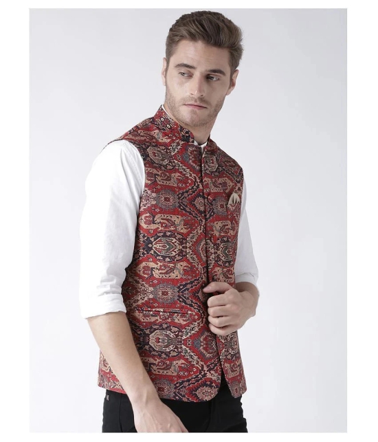 Hangup Multi Cotton Blend Nehru Jacket - None