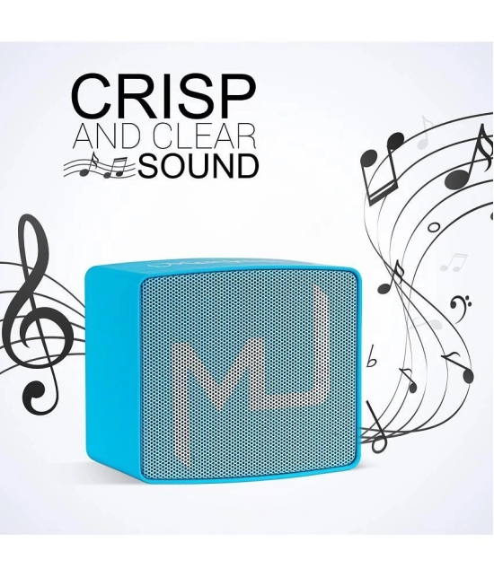 Macjack Wave 120 3 W Bluetooth Speaker Bluetooth v5.0 with Call function,3D Bass Playback Time 10 hrs Blue - Blue