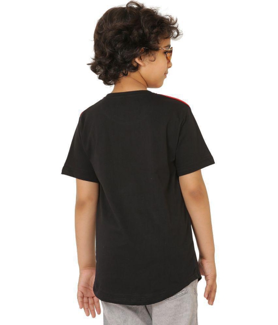 SmartRAHO - Black Cotton Boy's T-Shirt ( Pack of 1 ) - None