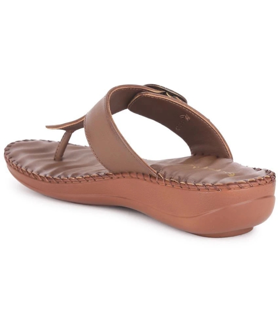 Liberty Tan Womens Leather Slipper - None