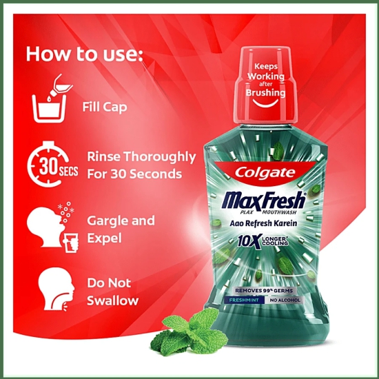 Colgate Plax Mouth Wash Freshmint, 250 ml