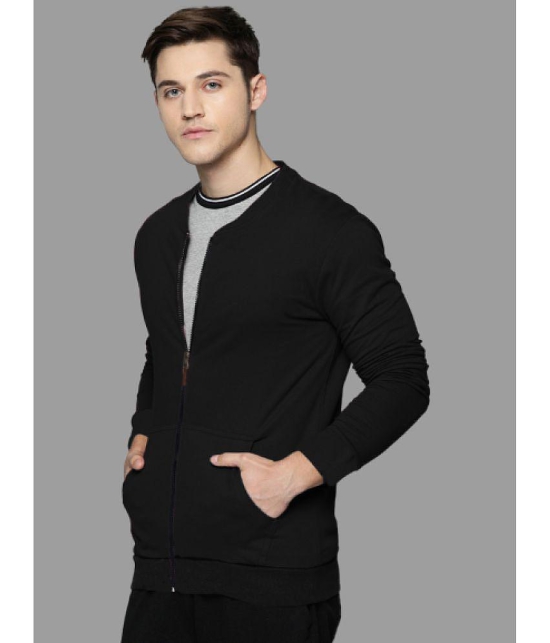 Leotude Fleece Men''s Casual Jacket - Black ( Pack of 1 ) - None