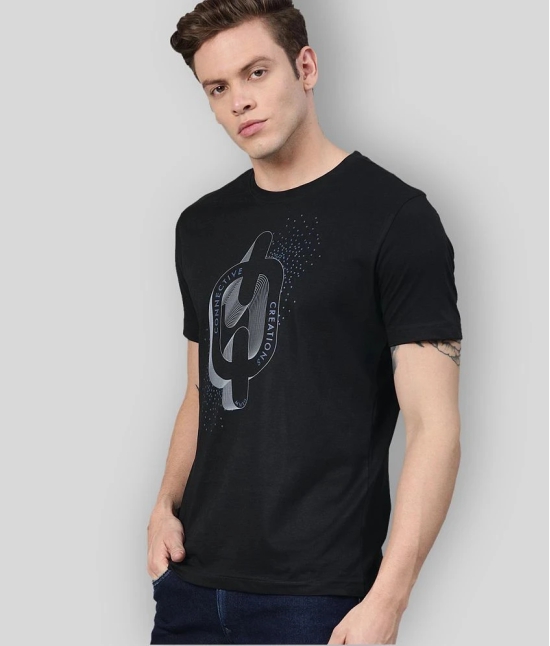 Huetrap - Black Cotton Regular Fit  Mens T-Shirt ( Pack of 1 ) - None