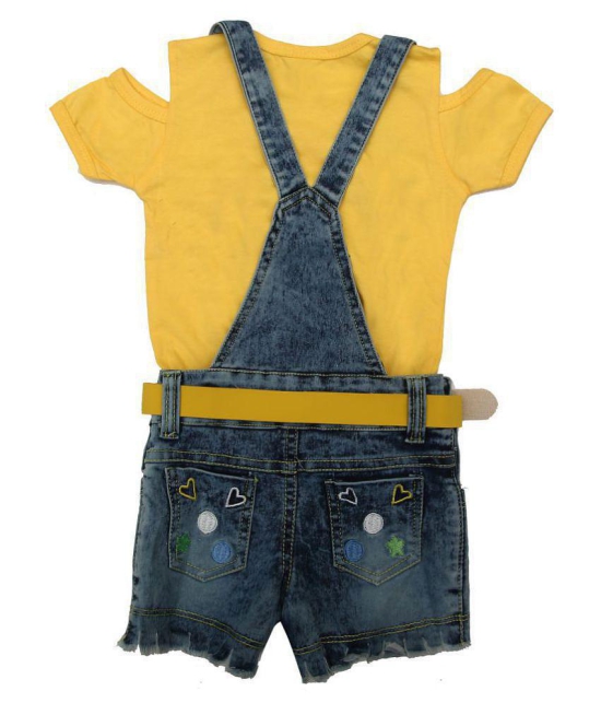 Zadmus - Yellow Denim Girls Dungarees ( ) - None