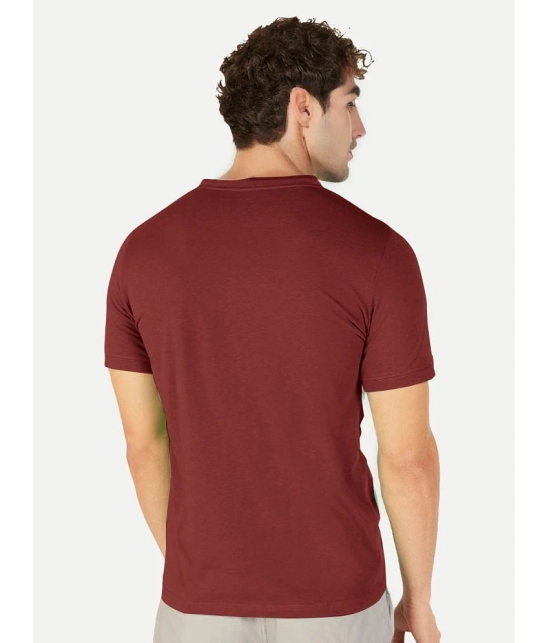 Radprix Cotton Regular Fit Solid Half Sleeves Mens T-Shirt - Maroon ( Pack of 1 ) - None