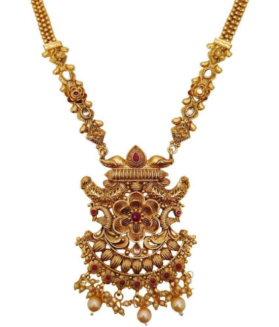 gilher - Golden Alloy Necklace Set ( Pack of 1 ) - Golden