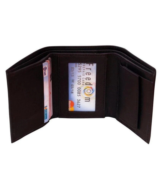 samtroh PU Black Casual Short Wallet - Black