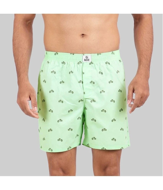 Supersquad Pack of 1 Cotton Mens Boxer- ( Light Green ) - None