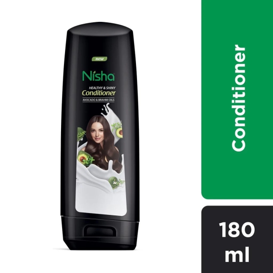 Nisha Hair Conditioner 180ml Bottle, Healthy & Shiny Conditioner with Avocado and Brahmi Oils for Healthy & Strong Hair