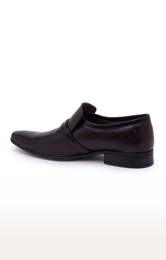 Men's Maroon Leather Formal Slip-ons