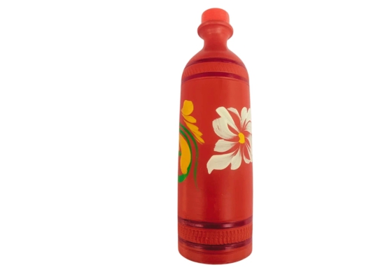 Hand painted terracotta water bottle - 1 Liter Capacity