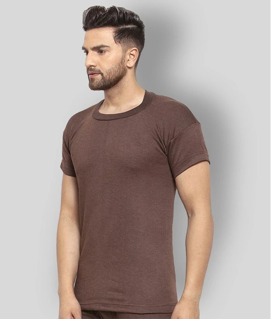 Uzarus - Brown Cotton Blend Mens Thermal Tops ( Pack of 1 ) - None