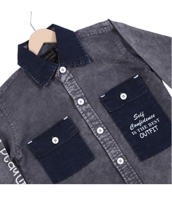 Kids Denim Full sleeves Shirt - None