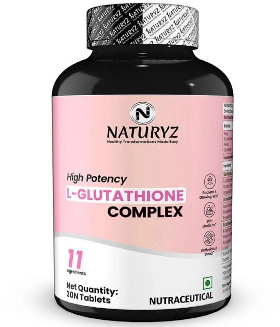 NATURYZ L-Glutathione Complex With Skin Peptide For Radiant Glowing & Elastic Skin - 30 tablets