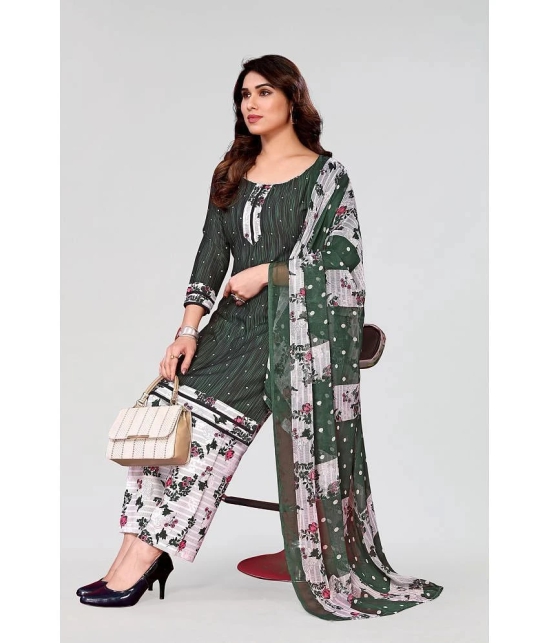 Anand Unstitched Crepe Printed Dress Material - Green ( Pack of 1 ) - Green