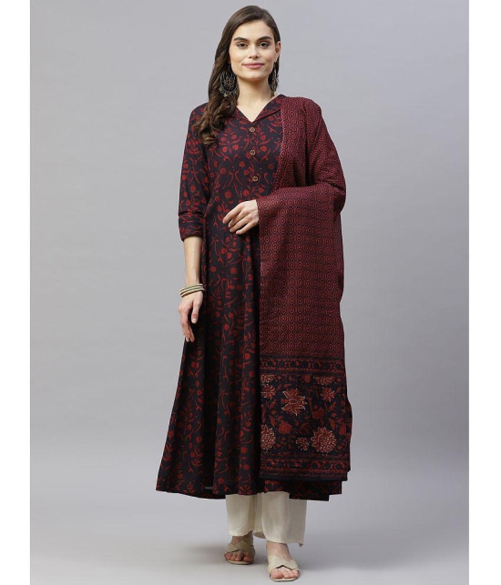 miravan - Maroon Cotton Women's Anarkali Kurti ( Pack of 1 ) - None