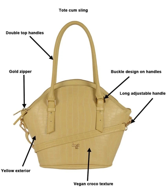 Baggit Yellow Faux Leather Shoulder Bag - Yellow