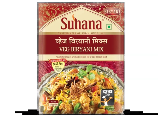 SUHANA VEF BIRYANI MASALA 50G BOX