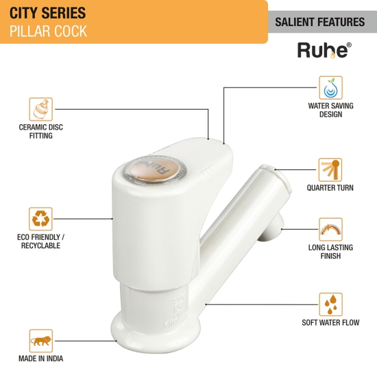 City Pillar Tap PTMT Faucet - by Ruhe®