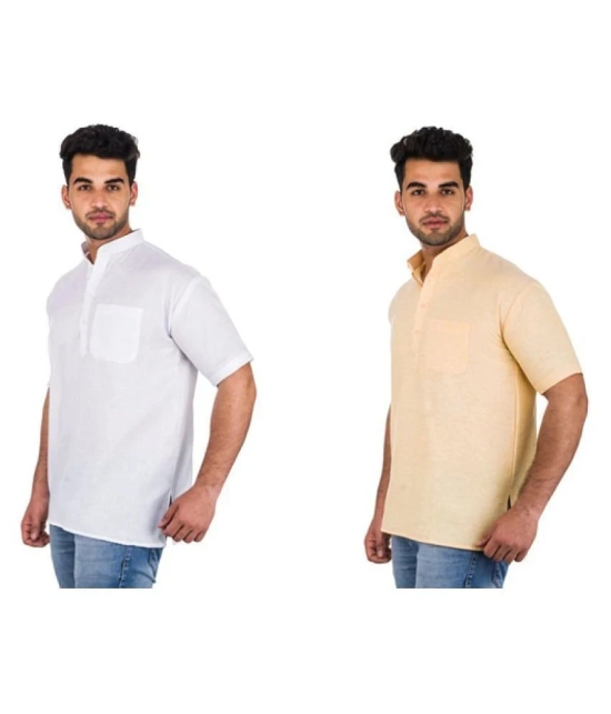 DESHBANDHU DBK Multi 100 Percent Cotton Kurta Pack of 2 - None