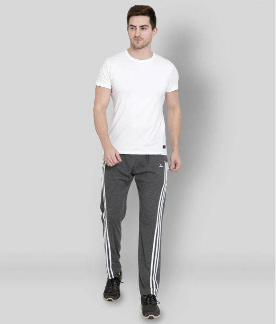 Zeffit - Grey Melange Cotton Blend Mens Sports Trackpants ( Pack of 1 ) - 2XL