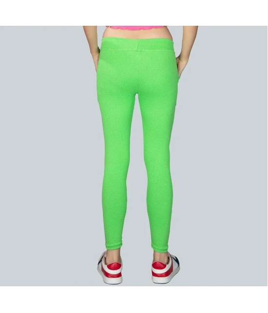 KARARO JEGGINGS - Cotton Blend Skinny Fit Lime Green Womens Jeggings ( Pack of 1 ) - None