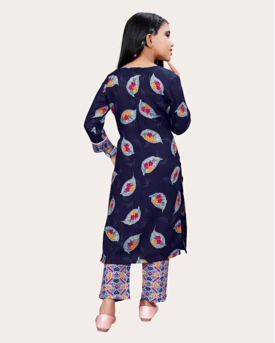 Girls Casual Kurta and Trouser Set-8 - 9 Years / Black