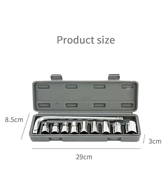 Shopper52-tools hardware Socket Wrench Set of 10 Pc