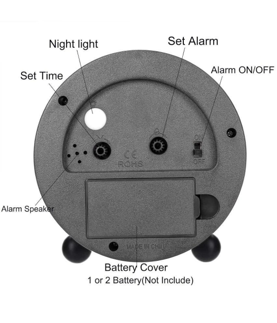 CLOCK Analog Plastic Table Clock - Pack of 1