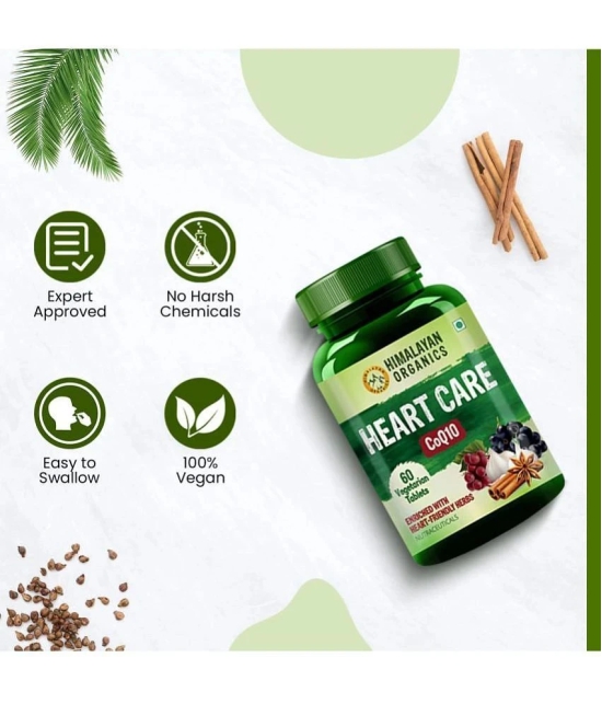 Himalayan Organics Heart Care Supplement with Arjuna Bark, Grape seed,Cinnamon, Garlic 60 Veg Tab