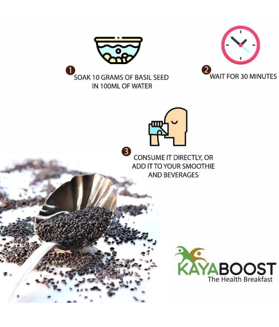 KAYABOOST Basil Seeds for Weight Loss | Sabja Seeds | Pack of 3 (600 g)