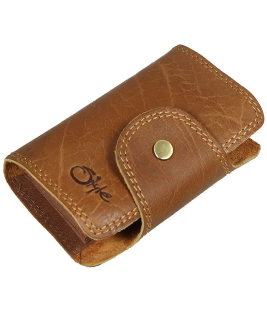 Style 98 - Leather Unisex Card Holder ( Pack of 1 ) - Tan