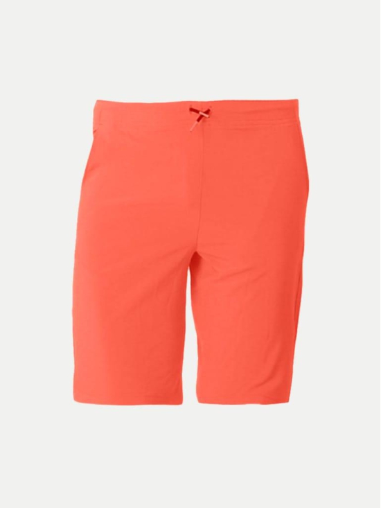 Boys Orange Solid Casual Shorts
