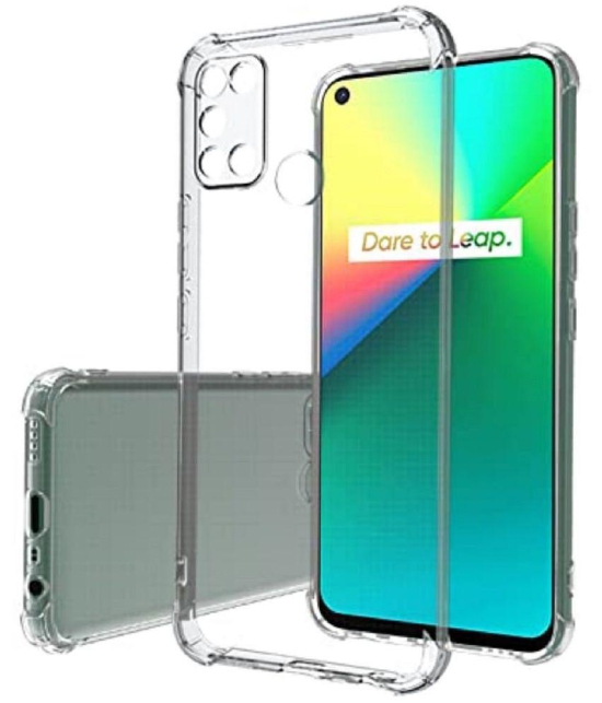 Case Vault Covers - Transparent Silicon Silicon Soft cases Compatible For Realme 7i ( Pack of 1 ) - Transparent