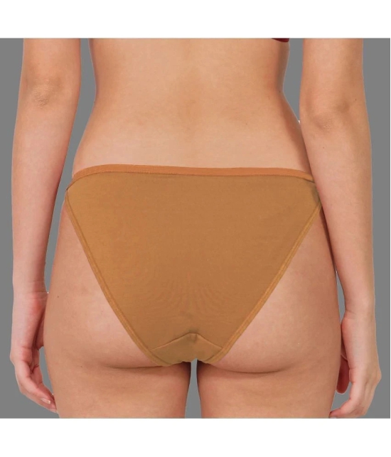 Madam - Beige Cotton Lycra Solid Womens Crotchless ( Pack of 1 ) - M