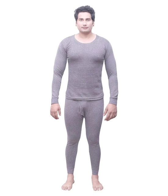 Selfcare - Grey Cotton Mens Thermal Sets ( Pack of 1 ) - S