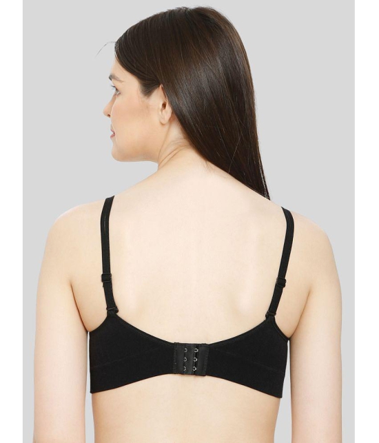 ILRASO - Black Cotton Non Padded Women's T-Shirt Bra ( Pack of 1 ) - None