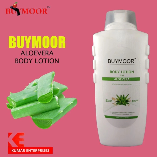 BUYMOOR Aloe Vera Deep Nourishing Skin Brightening Body Lotion Men & Women 650 ML.